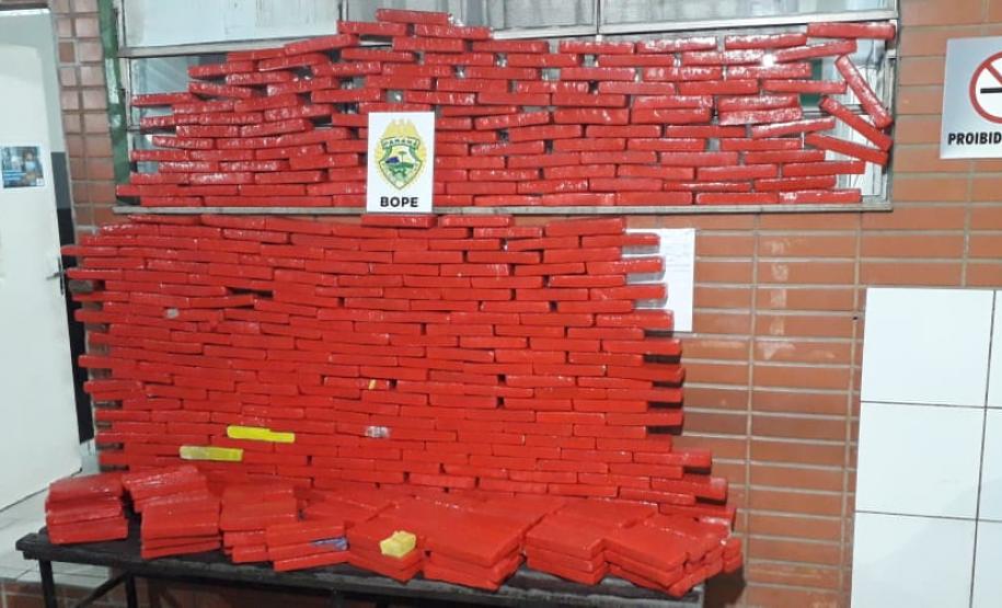 BOPE faz duas apreensões de maconha e retira mais de 230 quilos de droga de circulação em Curitiba e RMC