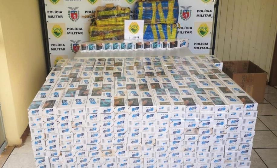 PM apreende mais de 100 quilos de maconha e 999 maços de cigarros no Sudoeste do estado