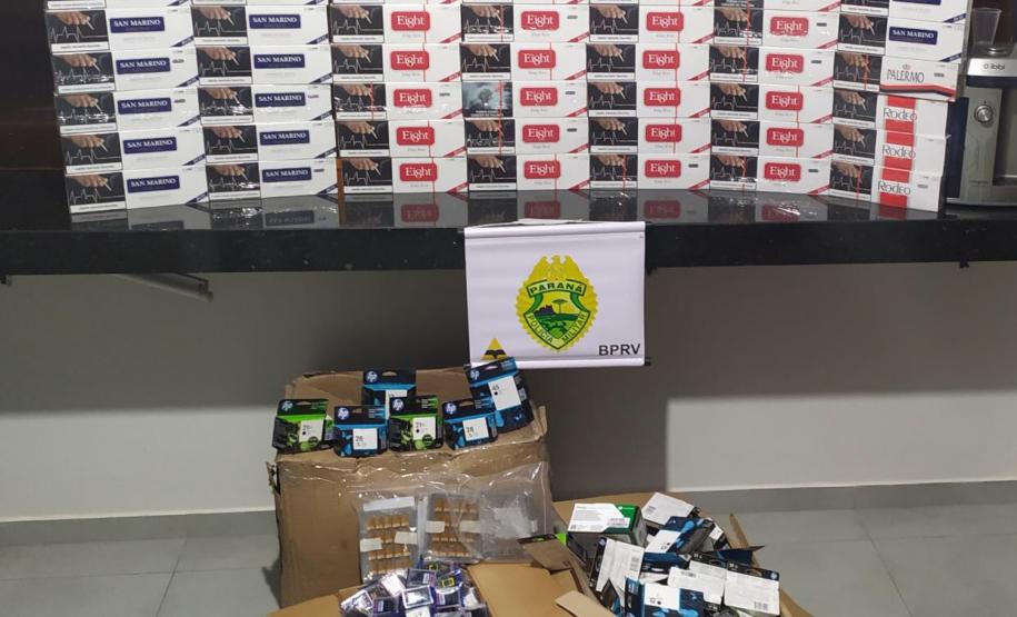 Contrabando avaliado em R$ 35 mil é apreendido pelo BPRv no Noroeste do estado
