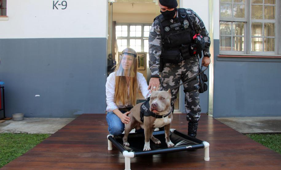 BOPE recebe máscaras de tecido doadas por entidade de proteção animal em Curitiba