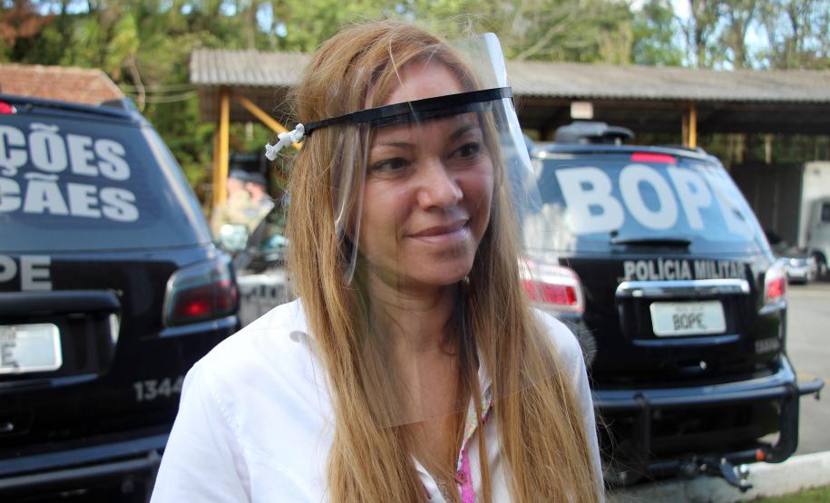 BOPE recebe máscaras de tecido doadas por entidade de proteção animal em Curitiba