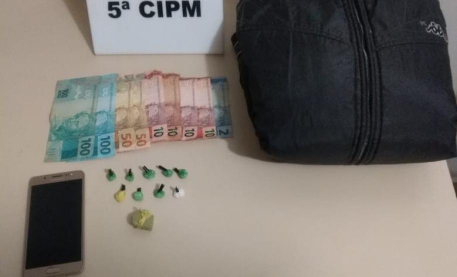 Em situações distintas, PM encaminha sete pessoas e apreende porções de drogas no Noroeste do estado