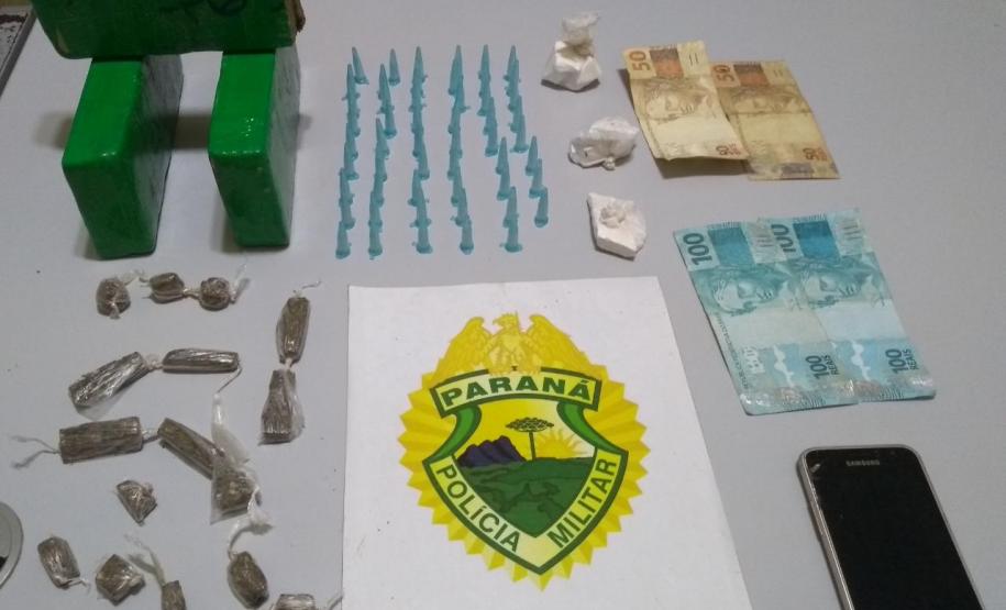 No Norte do estado, PM prende nove pessoas e apreende revólver e seis tabletes de maconha