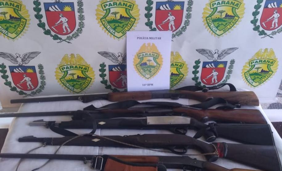 Em quatro dias, PM apreende 18 armas de fogo no Centro-Sul do estado