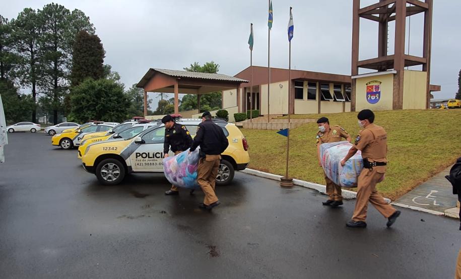 Batalhão do Centro-Sul do estado arrecada cobertores para Hospitais e casas de apoio