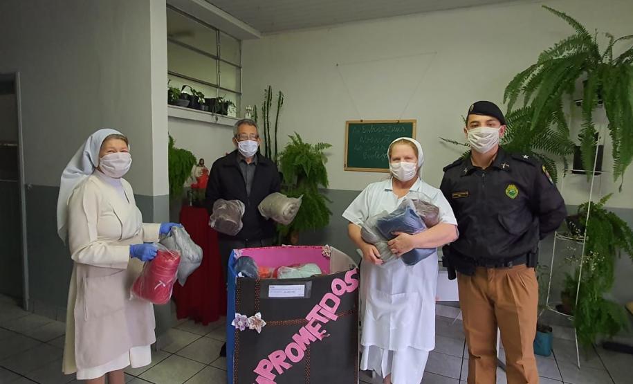 Batalhão do Centro-Sul do estado arrecada cobertores para Hospitais e casas de apoio