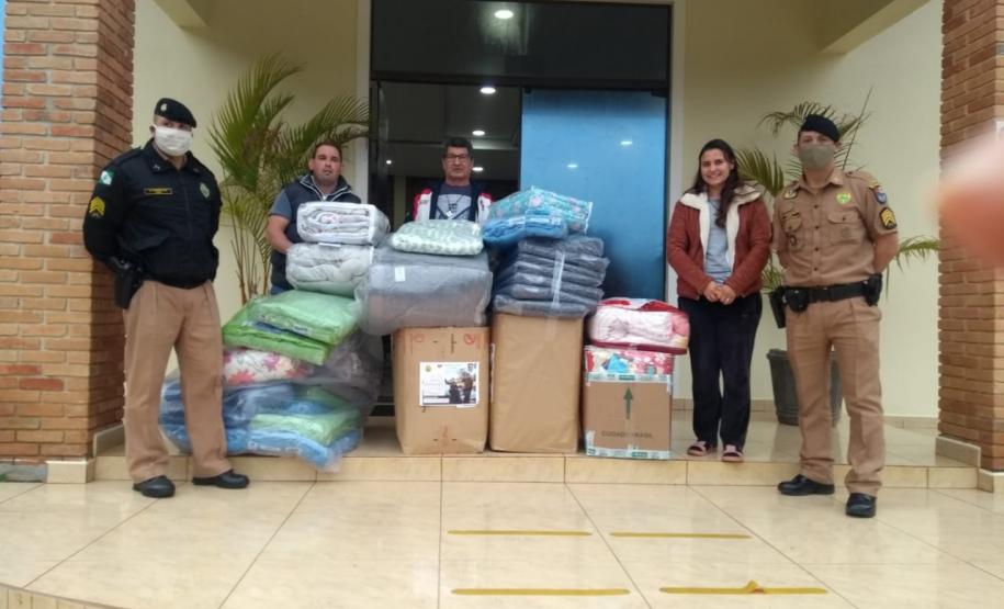 Batalhão do Centro-Sul do estado arrecada cobertores para Hospitais e casas de apoio