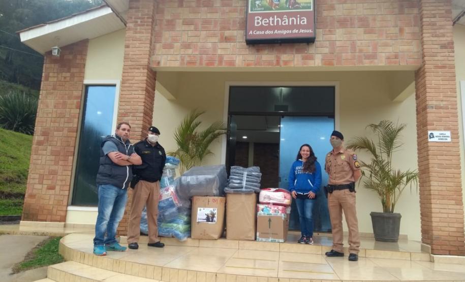 Batalhão do Centro-Sul do estado arrecada cobertores para Hospitais e casas de apoio