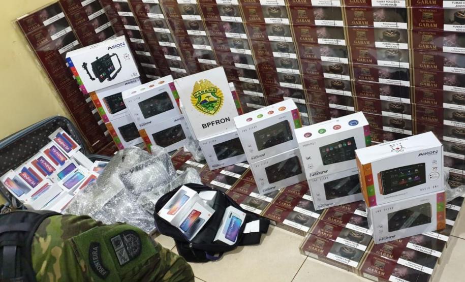 Operação Hórus: Batalhão de Fronteira apreende cigarros e eletrônicos contrabandeados em Cascavel (PR)