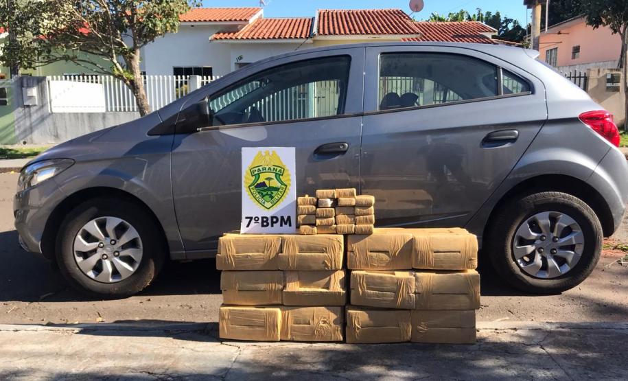 Batalhão do Noroeste do estado apreende 135 quilos de maconha em ação na cidade de Moreira Sales