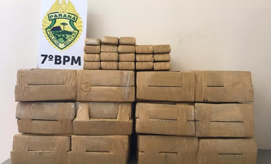 Batalhão do Noroeste do estado apreende 135 quilos de maconha em ação na cidade de Moreira Sales