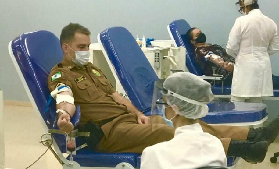 Em comemoração aos 52 anos de criação, Batalhão da PM promove campanha de doação de sangue