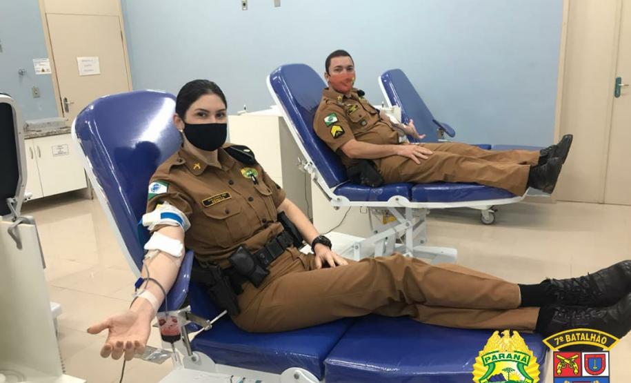 Em comemoração aos 52 anos de criação, Batalhão da PM promove campanha de doação de sangue