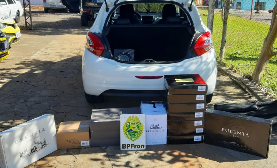 Em situações distintas, BPFron apreende cargas de cigarros, vinho e celulares no Oeste do estado