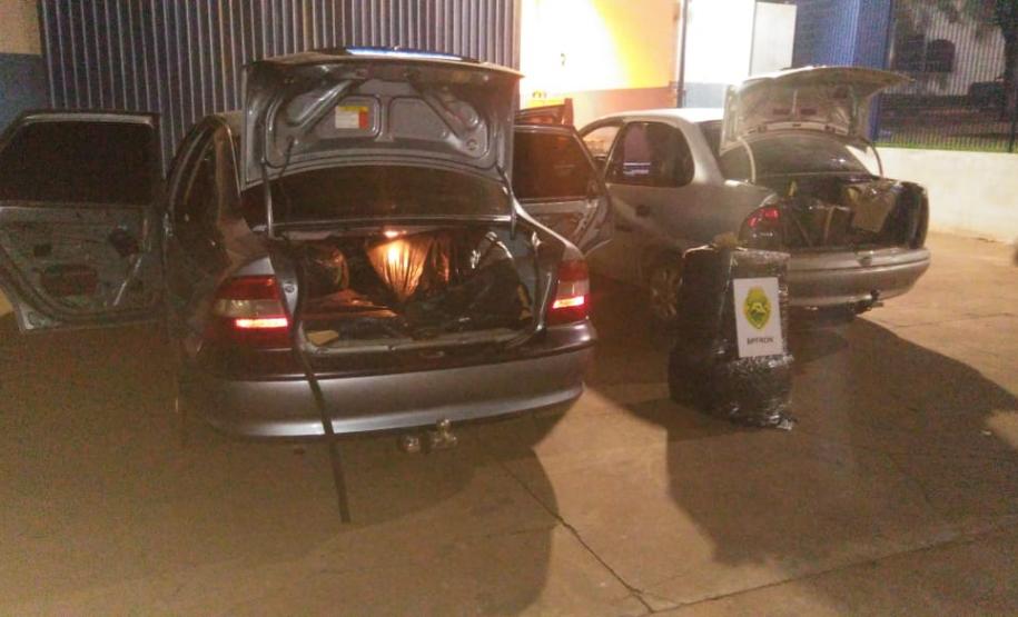 Em situações distintas, BPFron apreende cargas de cigarros, vinho e celulares no Oeste do estado
