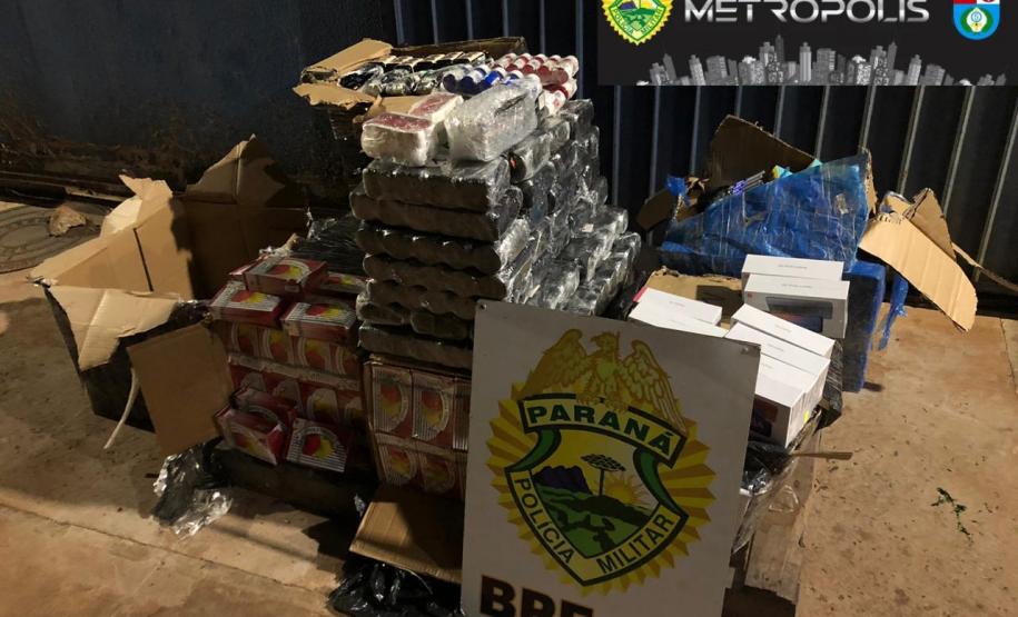 Durante a Operação Metrópolis, BPFron apreende drogas e contrabando no Oeste do estado