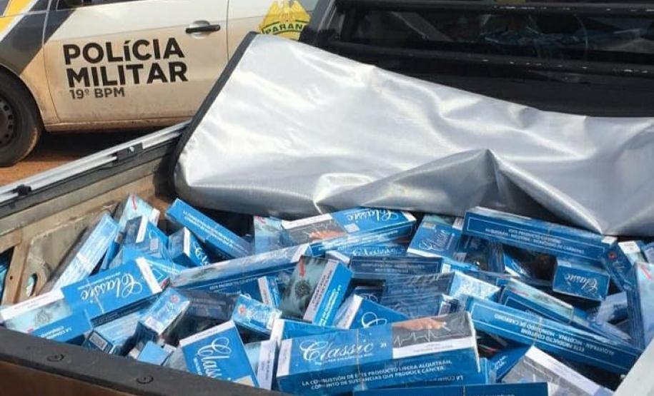 Na Operação Metrópolis, PM apreende 2,5 mil pacotes de cigarros contrabandeados no Oeste do estado