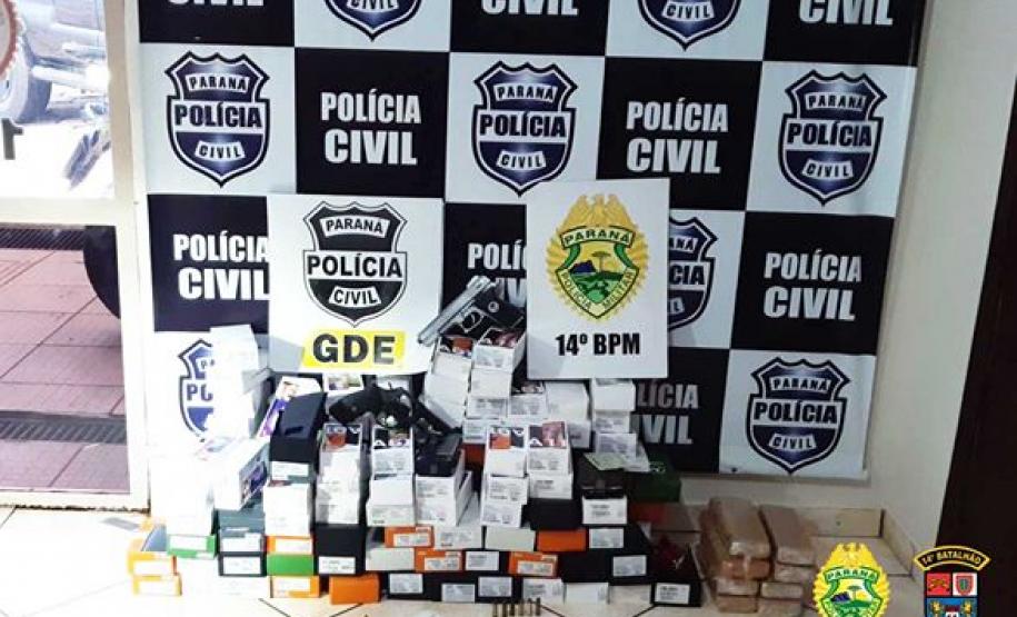 Ação conjunta da PM e PC resulta na recuperação de 100 celulares roubados em Foz do Iguaçu