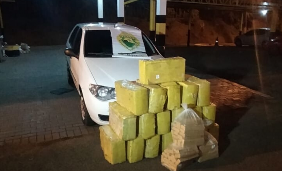 BPRv apreende R$ 1 milhão em maconha durante abordagem no Noroeste do estado