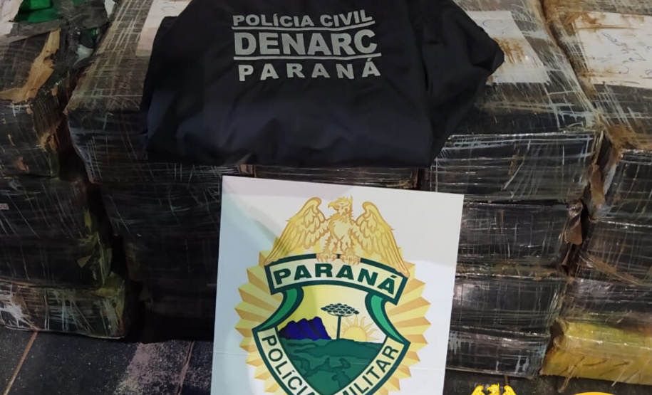 Carreta com uma tonelada de maconha é apreendida no Noroeste do estado em ação conjunta da PM e Polícia Civil