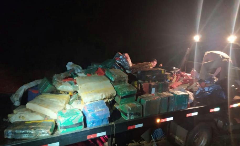 PM apreende mais de três toneladas de maconha em área rural de Toledo, no Oeste do estado