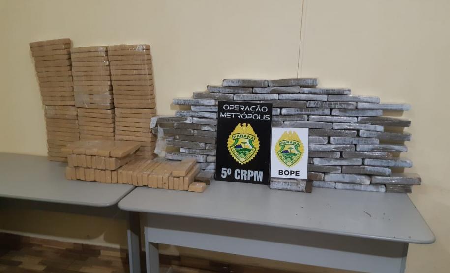 BOPE apreende 128 quilos de maconha e duas armas de fogo durante a Operação Metrópolis no Oeste do estado