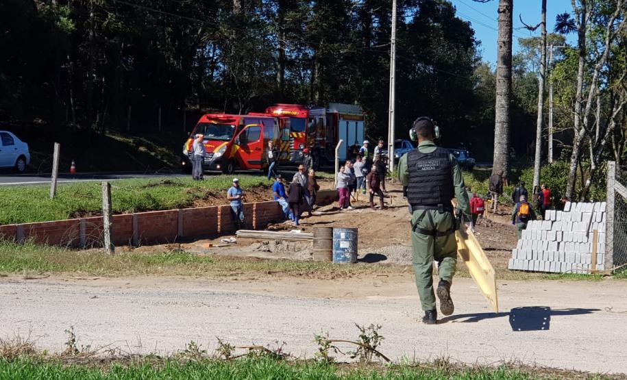 BPMOA resgata homem ferido em acidente de trânsito em Campo Largo, na RMC