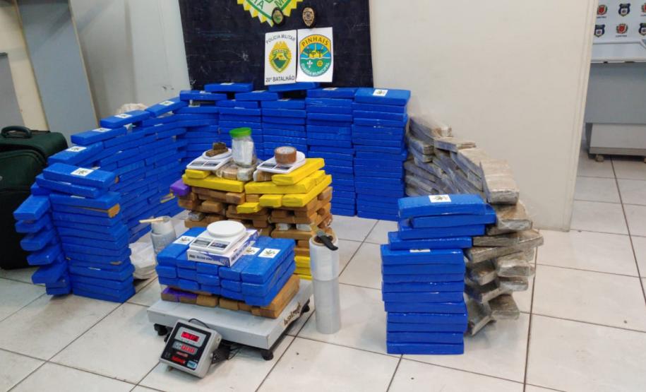 Ação conjunta entre PM e GM resulta na apreensão de quase 300 quilos de maconha em Curitiba