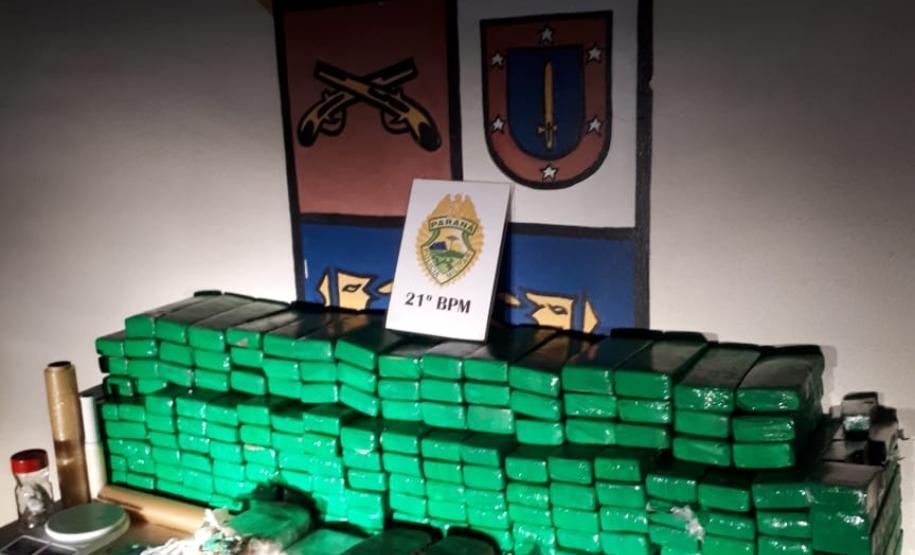 Mais de 124 quilos de drogas são apreendidos pela PM em Francisco Beltrão (PR)