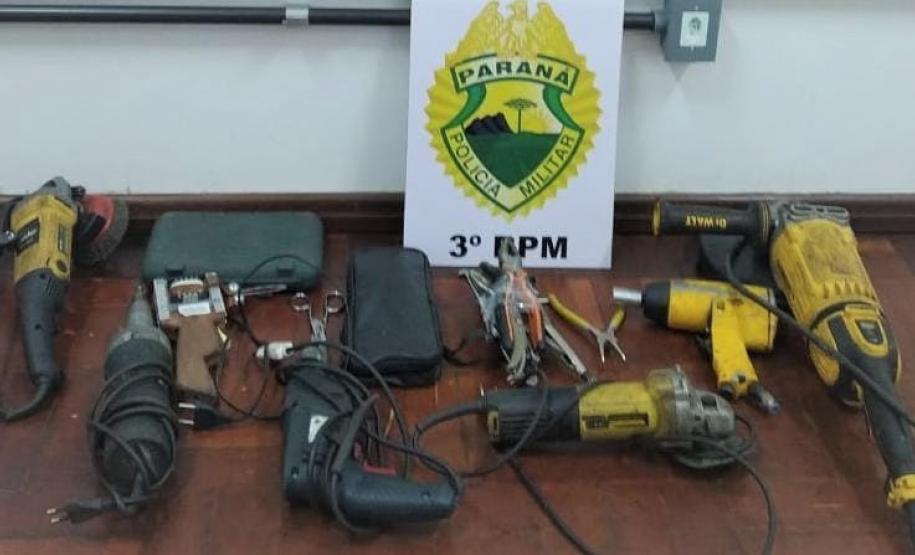 Homem é preso e ferramentas furtadas são apreendidas pela PM no Sudoeste do estado