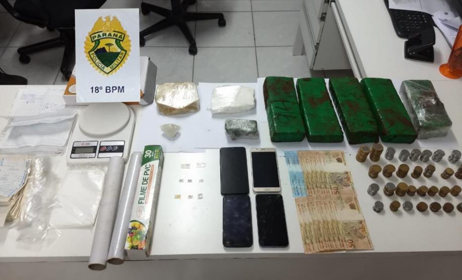 No Norte do Paraná, PM encaminha quatro pessoas envolvidas com tráfico de drogas