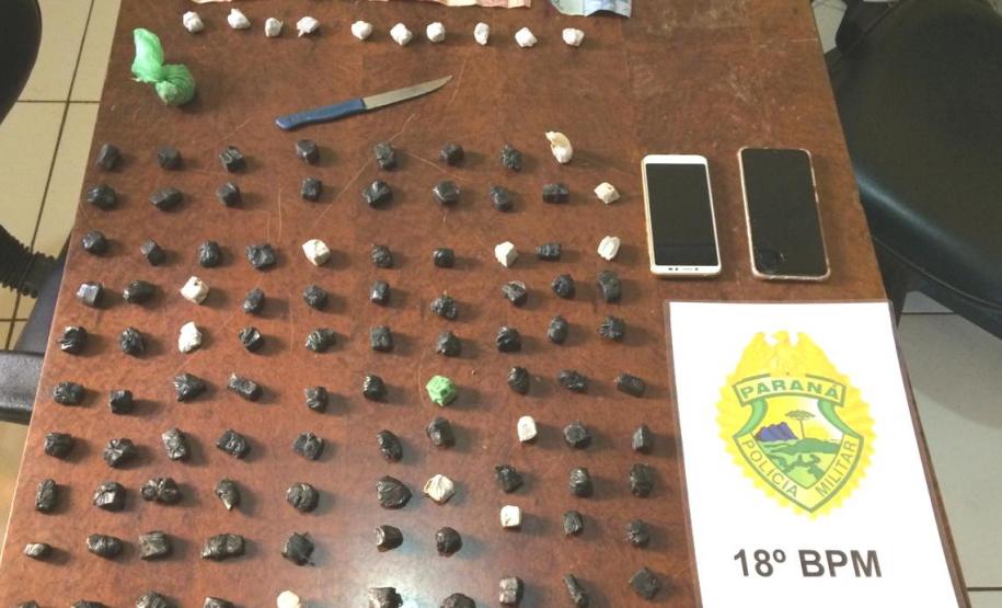 Em menos de 24 horas, 18º Batalhão apreende drogas, arma de fogo e encaminha 10 pessoas no Norte do estado