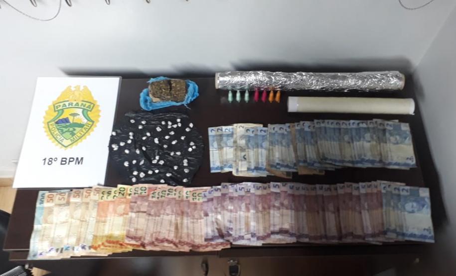 No Norte do estado, PM prende quatro pessoas e apreende mais de dois quilos de maconha e 52 pedras de crack em situações distintas