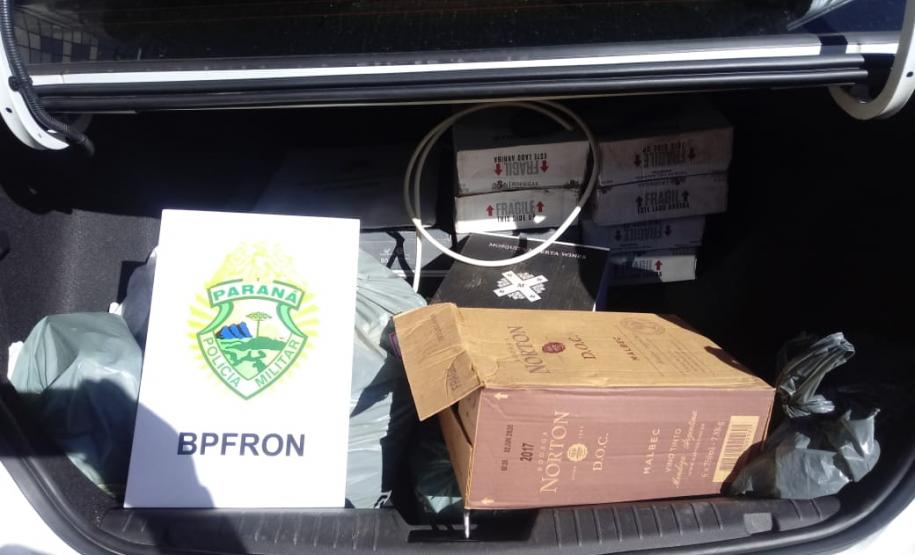Durante ações da Operação Hórus, BPFron apreende vinho, drogas e pistola