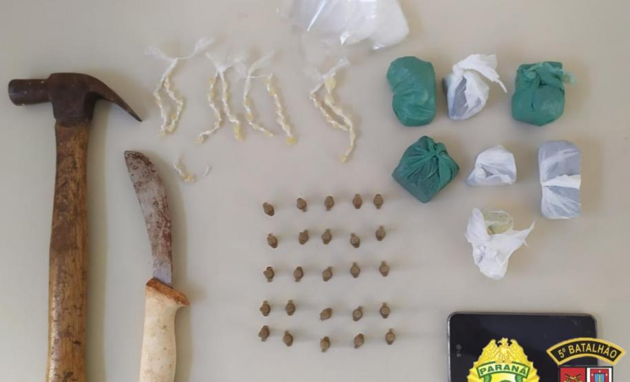 Em situações distintas, PM prende sete pessoas e apreende mais de 419 porções de drogas e uma arma de fogo no Norte do estado