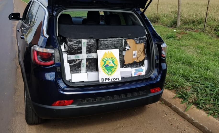 Abordagens do BPFron terminam com 296 celulares contrabandeados apreendidos no Oeste do PR