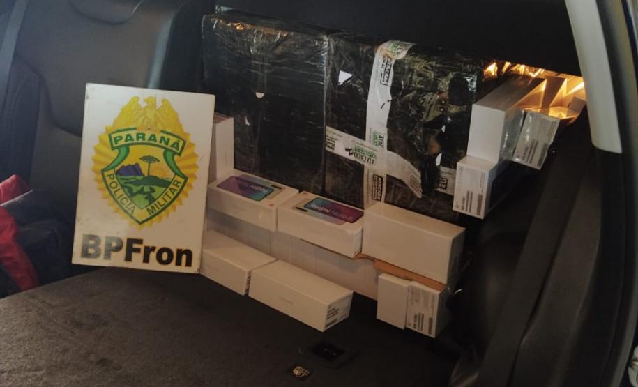 Abordagens do BPFron terminam com 296 celulares contrabandeados apreendidos no Oeste do PR