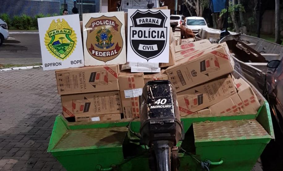 Operação Hórus: Forças policiais apreendem cerca de R$ 250 mil em cigarros paraguaios na cidade de Guaíra (PR)