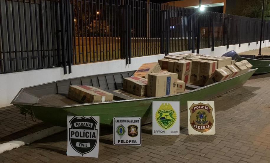 Em situações distintas da Operação Hórus, mais de 317 mil pacotes de cigarros contrabandeados são apreendidos