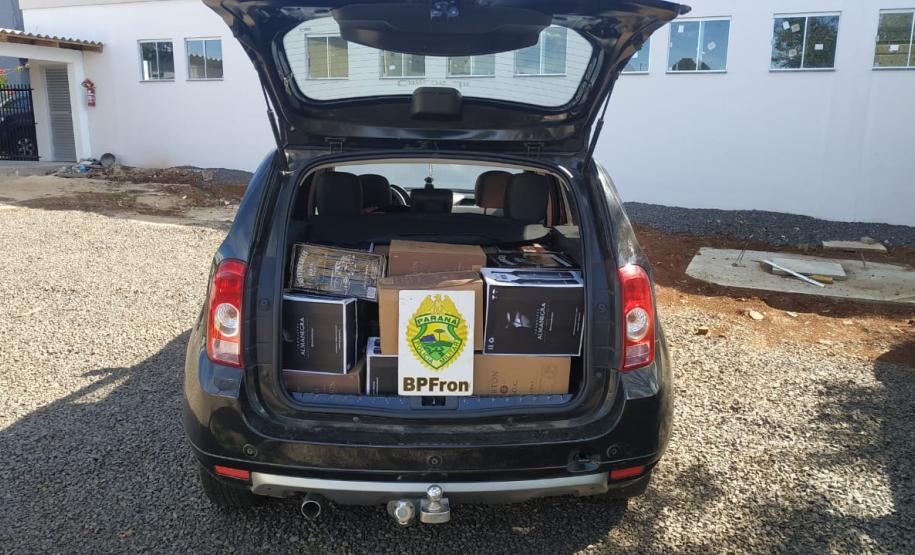 Carro carregado com 270 garrafas de vinho é apreendido pelo BPFron em Barracão (PR)