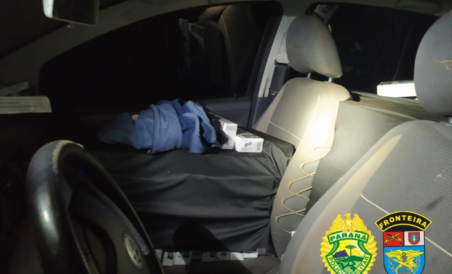 Durante a Operação Hórus, BPFron apreende 80 pneus e 16 mil maços de cigarros contrabandeados no Oeste do estado