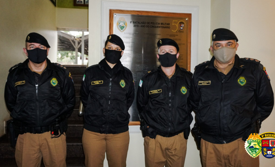 Praças promovidos na região de Cascavel recebem novas divisas de seus comandantes