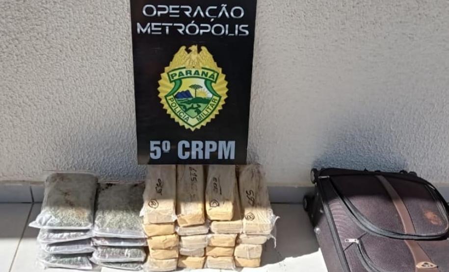 No Sudoeste do PR, batalhão da PM fez 11 prisões e apreendeu 22 quilos de maconha pela Operação Metrópolis