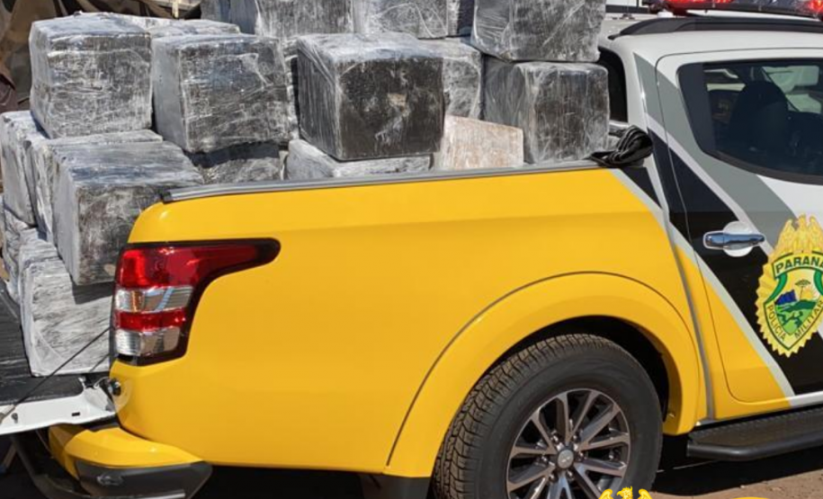 Mais de 1,3 tonelada de maconha que estava escondida em carga de amido de milho é apreendida pelo BPRV no Noroeste do estado