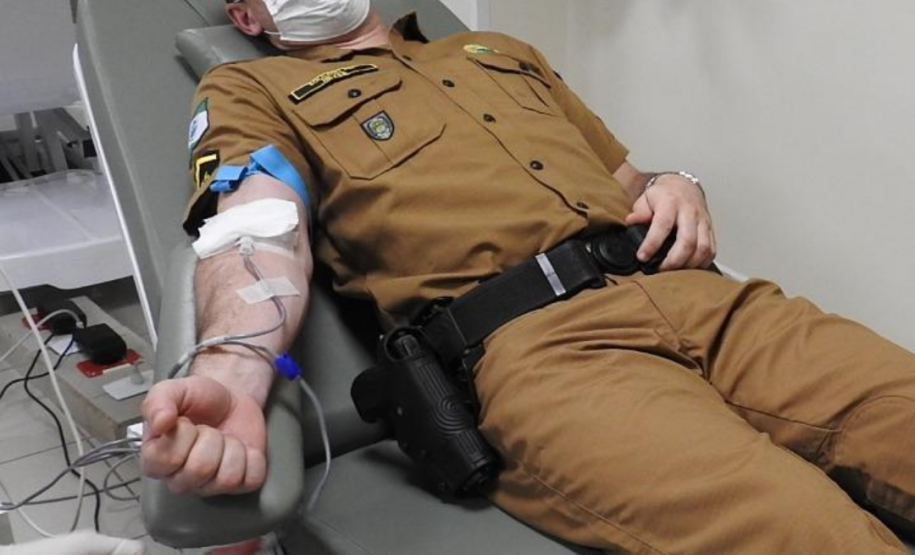 BPRv faz mobilização para doação de sangue em Curitiba em alusão aos 166 anos da PMPR