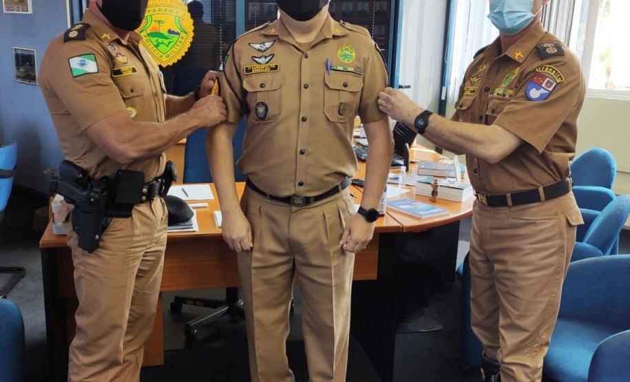 Praças do BPTran promovidos são recebidos pelo Comandante da unidade e do 1º Comando Regional da PM
