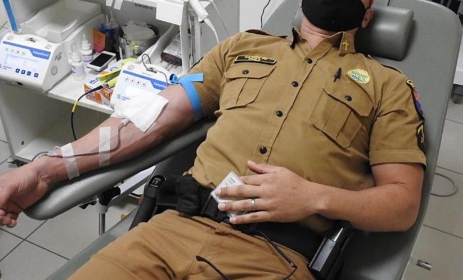 BPRv faz mobilização para doação de sangue em Curitiba em alusão aos 166 anos da PMPR