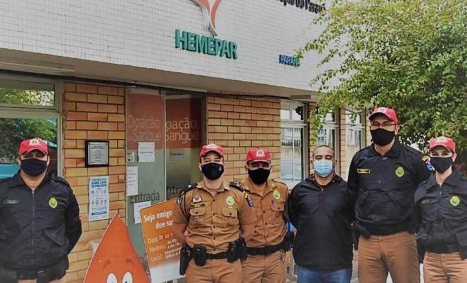 BPRv faz mobilização para doação de sangue em Curitiba em alusão aos 166 anos da PMPR