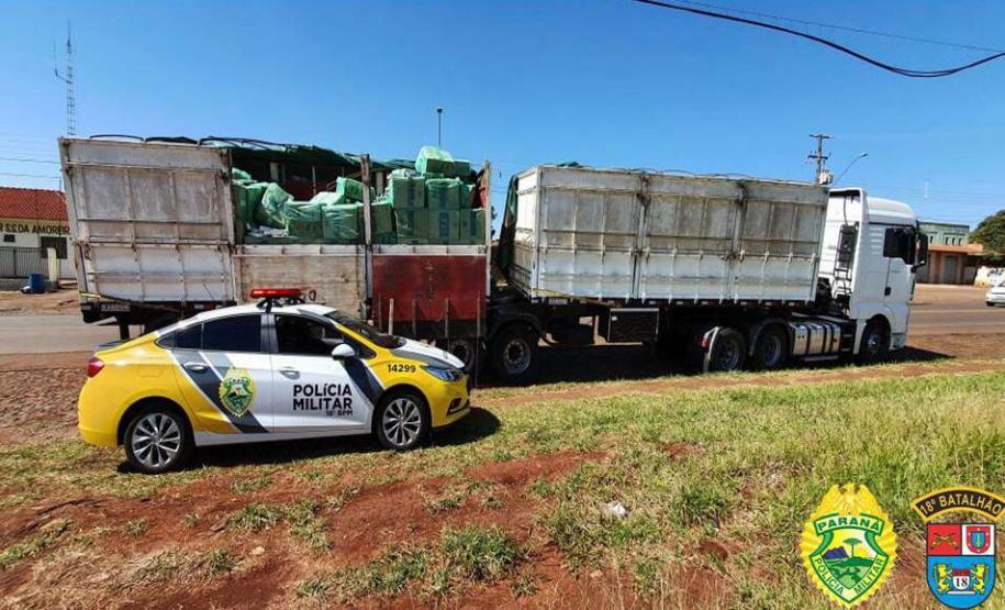 No Norte do estado, PM localiza carga de cigarros contrabandeada e pistola em abordagens durante o final de semana