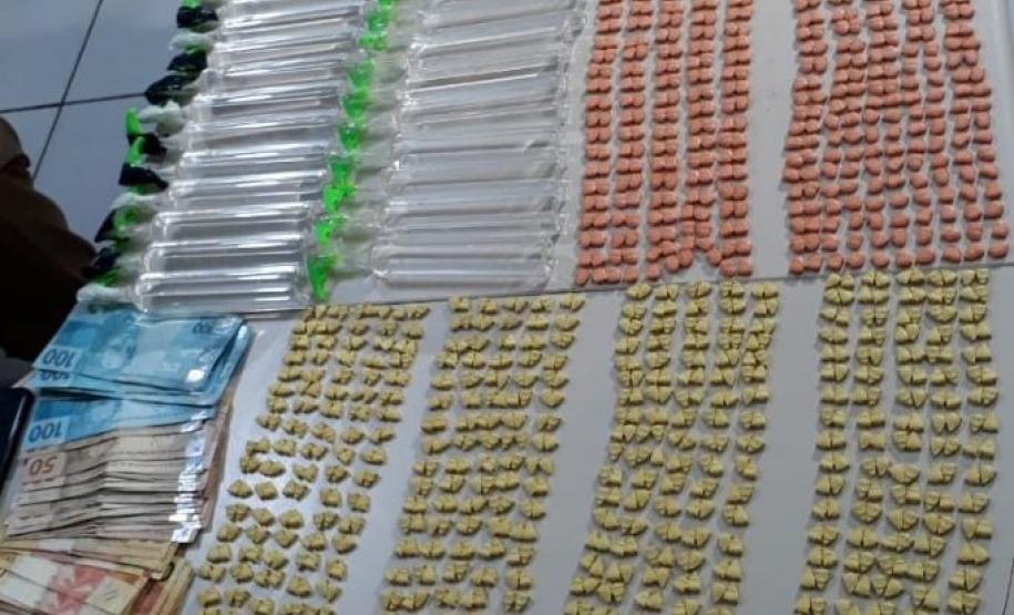 No Noroeste do estado, PM apreende mais de 2,5 mil porções e comprimidos de drogas